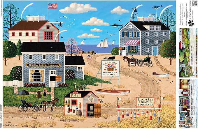 Buffalo Games - Charles Wysocki - Nantucket Breeze - 1000 Piece Jigsaw Puzzle for Adults -Challenging Puzzle Perfect for Game Nights - Finished Size is 26.75 x 19.75