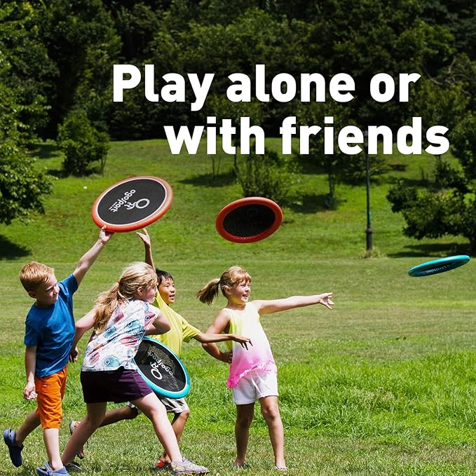 OgoDisk Mini Disc Set with OgoSoft Rubber Ball - Outdoor Bouncy Disk Game for Lawn & Pool - Throw, Toss & Catch - Kids & Adults 8+