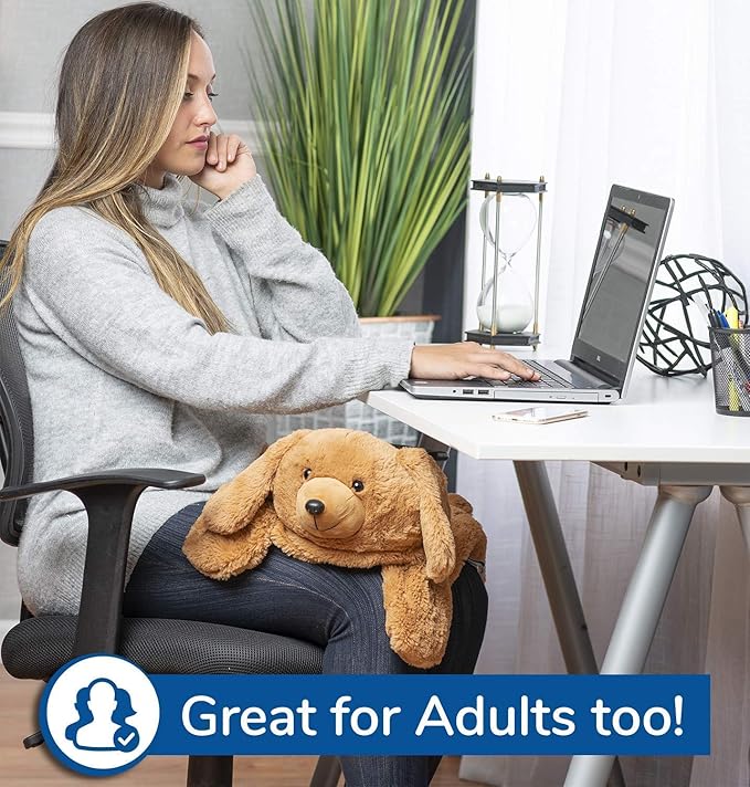 FRIENDLY CUDDLE Weighted Lap Pad for Kids 5 lbs. Sensory Weighted Stuffed Animals Lap Blanket for Kids Adults with Sensory Processing Disorder (Charlie) (Charlie)