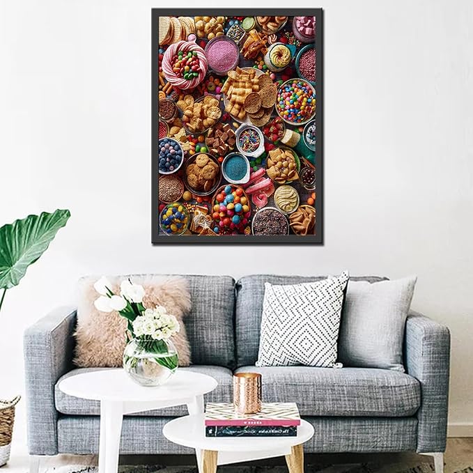 Tucocoo Delicious Snacks Jigsaw Puzzles for Adults 1000 Pieces, Colourful Candy Sweets Art Style Painting 27 x 20 inches DIY Puzzles for Home Decoration Gifts, Family Puzzle Perfect for Game Nights