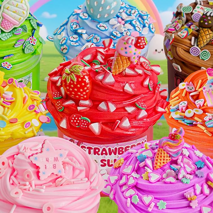 18 Pack Slimes, Slime Kids, Cloud Slime kit for Girls Ages 8-12, Toys for Girls and Boys, for Kids Slime Set Party kit Goodie Bag Stuffers, 4 5 6 7 8 9 10 Year Old Girl Birthday Gift Cute Stuff