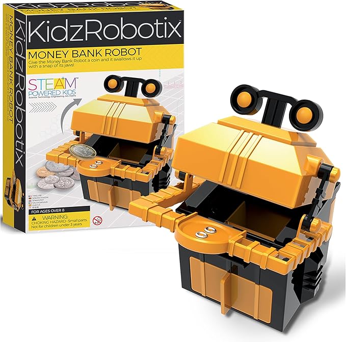 KidzRobotix - Money Bank Robot - Build a Piggy Bank for Kids Robot, Inspire STEM Learning, Boost Creativity, and Teach Financial Responsibility with Our Fun DIY Coin Bank Kit for Kids Aged 8 and Up!