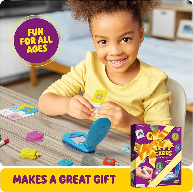 Puffy Sticker Maker Kit for Kids - Make Your Own 3D Stickers - Create DIY Squishy Arts and Crafts - Craft Kits for Girls & Boys Ages 6-10 - Birthday Gift Ideas Age 6 7 8 9 10 Year Old Gifts