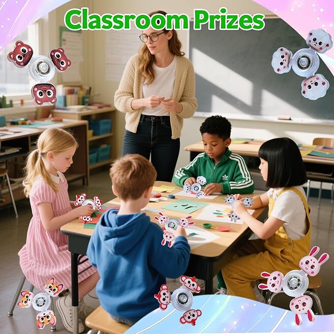 30 Pack Fidget Spinner Toys Bulk,Party Favors Return Gifts Pinata Goodie Bags Stuffers Sensory Toys for Kids Adults Teens ADHD Anxiety Stress Relief,Treasure Box Toy for Classroom Prizes Supplies