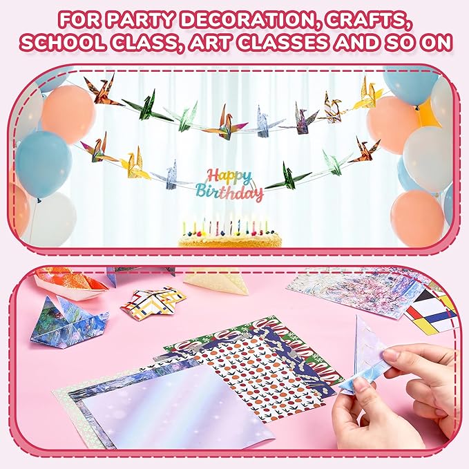 Ethnic Patterns Origami Paper - 50 Sheets 6x6 Inches - Double-Sided Traditional Cultural Art Colored Folding Paper for Adults, Artists & Kids - Ideal for Scrapbooking, Card Making and DIY Crafts