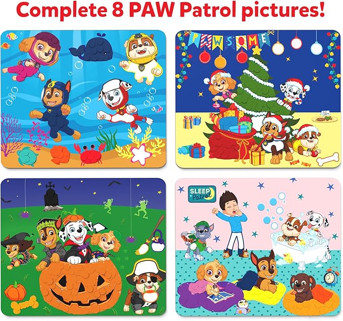 Skillmatics Dot It Sticker Art - PAW Patrol, Mess-Free Fun for Kids, 500+ Stickers, Craft Kits, DIY Scrapbooking Activity, Travel Toys, Gifts for Boys & Girls Ages 3, 4, 5, 6, 7