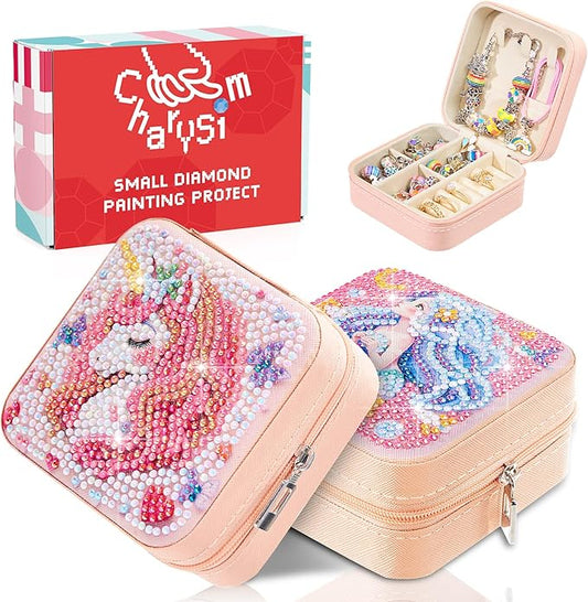 Diamond Art Jewelry Boxes Kits for Adults with Painting Accessories Gem Tools Crystral dots Paint Craft for Girl Women Kids Teen Gifts Mandral (Wonder Sisters)