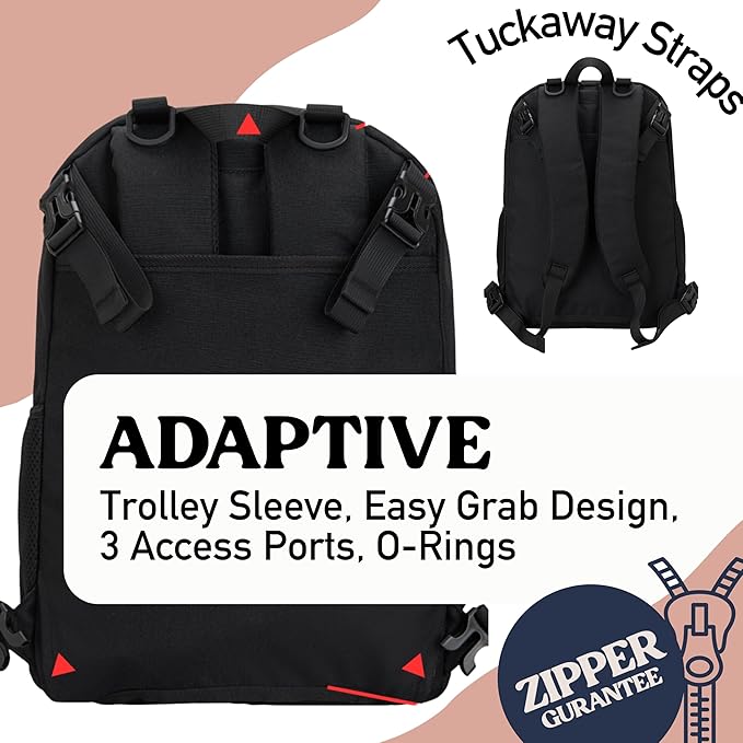 Fenrici Adaptive Backpack for Girls, Boys for All Abilities and Ages; Wheelchair Backpack with Adaptive Design; Perfect for Travel, School, and Everyday Adventure, Black