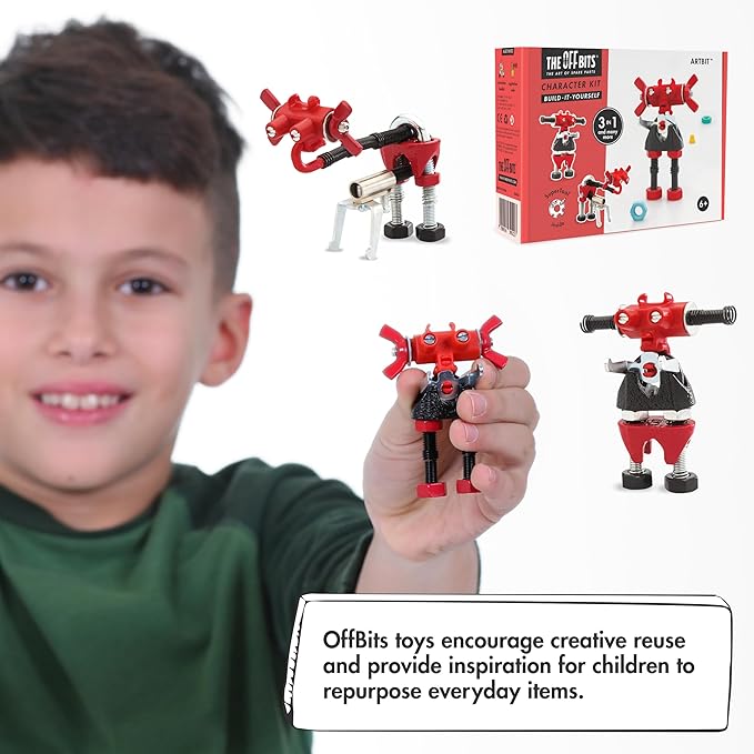 The Off Bits ArtBit Build Your Own Robot Toy Construction Set, Educational Easter Gift Ideas STEM Activities Learning Kit, Creative Build and Play Model Kit Steam Toys for 6 7 8 9 10+ Year Old