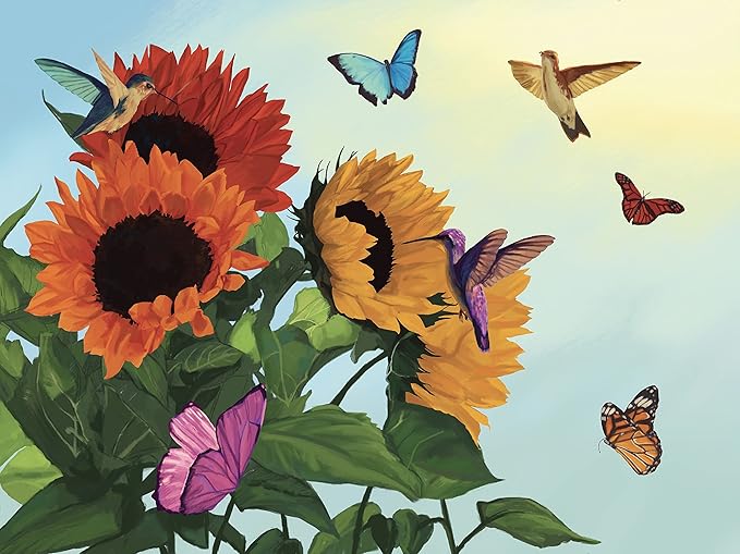 Large Piece Jigsaw Puzzle – Easy & Colorful, Dementia & Memory Activities for Seniors, Elderly Gifts, 16 Pieces, Summer Bloom