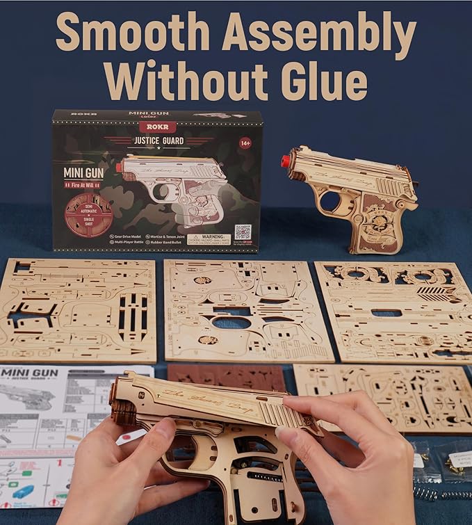 ROKR 3D Wooden Puzzles for Adults,113 Pieces Wooden Puzzle,Model Building Kit for Adults