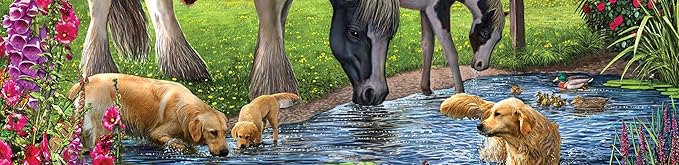 Ceaco - Horses and Hounds - 300 Oversized Piece Jigsaw Puzzle