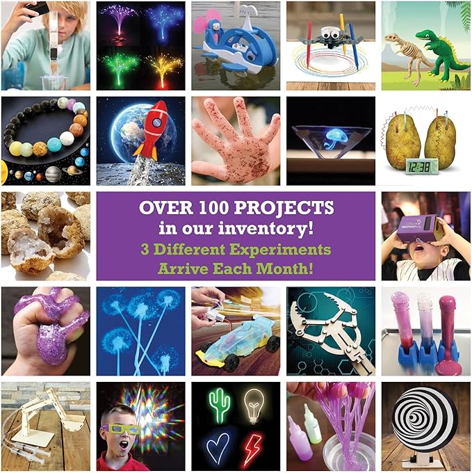 3-Month Subscription | 3 Science Kits, 9 Hands-On STEM Projects | Educational Experiments & Activities for Kids Ages 7β12, Great Gift Idea