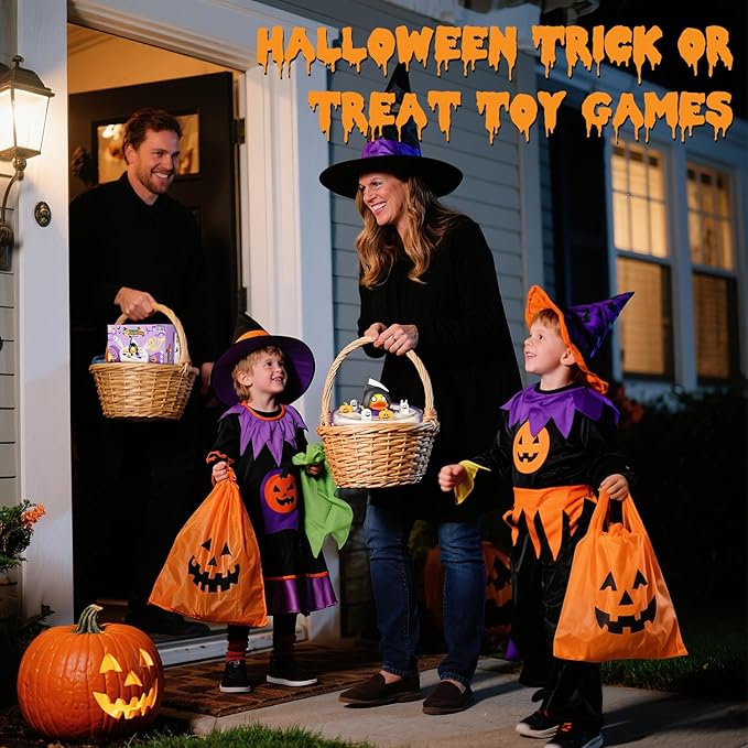 B.Duck Halloween Games for Kids 4-6, Bounce and Catch Duck Toys for Toddlers 3-5, Family Halloween Party Board Game, Indoor Halloween Party Favors Gifts for Boys Girls 5-7