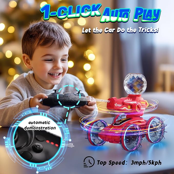 RC Submarine, 4-in-1 Remote Control Boat with Water Gun, Amphibious RC Cars for Kids, Pool Toys for Boys and Girls, Remote Control Water Toy for 3-12 Years Old Summer Outdoor Indoor Play