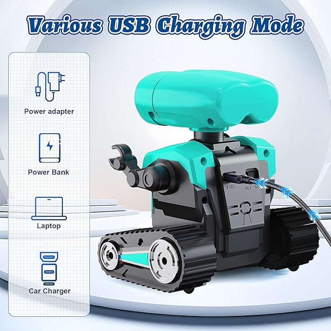 Robot Toys for Boys Girls with Auto-Demonstration Robots for Kids Remote Control Rechargeable Emo Robot with LED Eyes Age 3 Years and Up Green