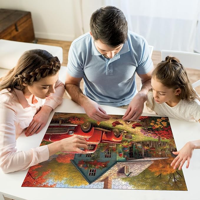 1000 Piece Puzzle for Adults - Wooden Jigsaw Puzzle of House in The Countryside - Artistic Decorations, Educational Toys - Finished Size 29.5"X20"