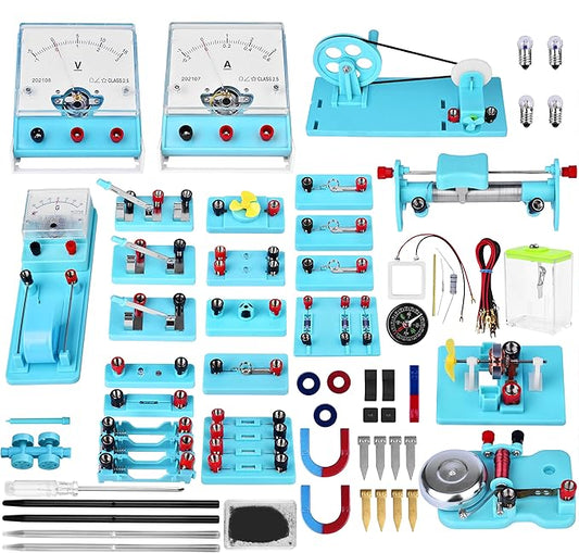 Mysterystone Science Experiment for Kids Electricity and Magnetism Kit for Students Stem Kit Physics Lab Basic Circuit Board Kit for Learning Starter