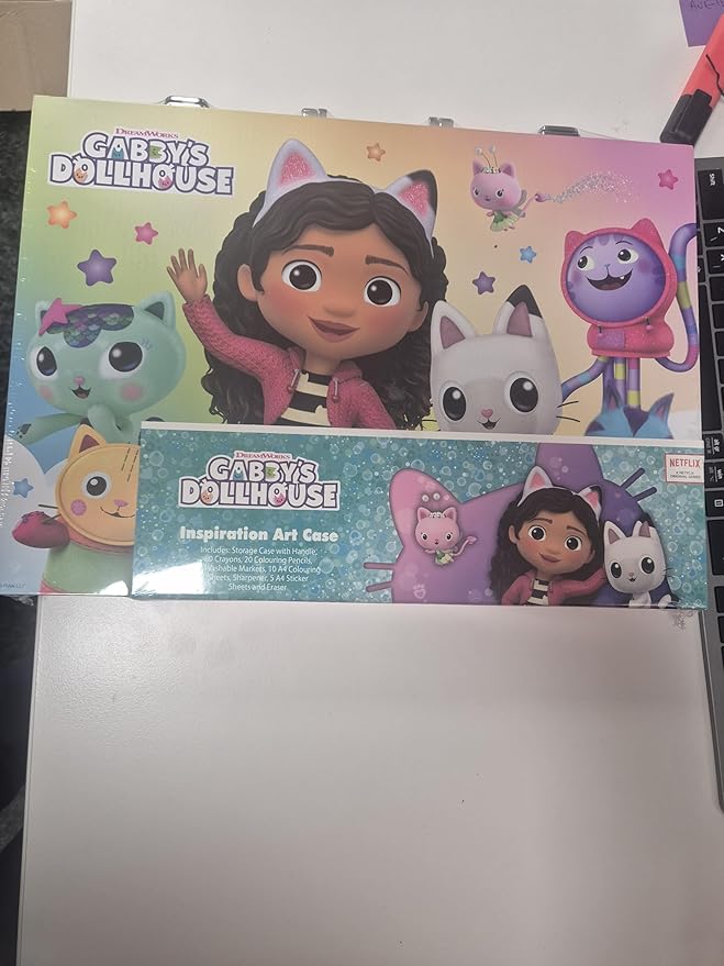 Gabby's Dollhouse Kids Art Set - Multicolor Drawing Kit with Travel Case