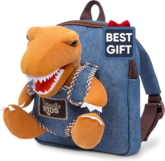 Mini Backpack for Kids w Dinosaur Toy, Mini Backpack for Toddler Boys, Gift for 2 3 4 5 Year Old Girl Boy