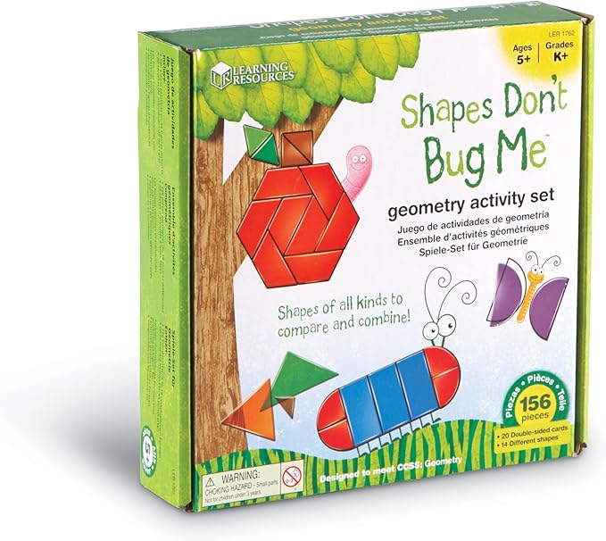 Learning Resources LER1762 Shapes - Don't Bug Me - Geometry Activity Set, Multicolor