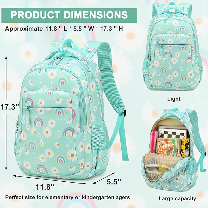 LEDAOU School Backpack Teen Boys Girls Kids Bookbag Daypack School Bag Travel Back Pack Casual