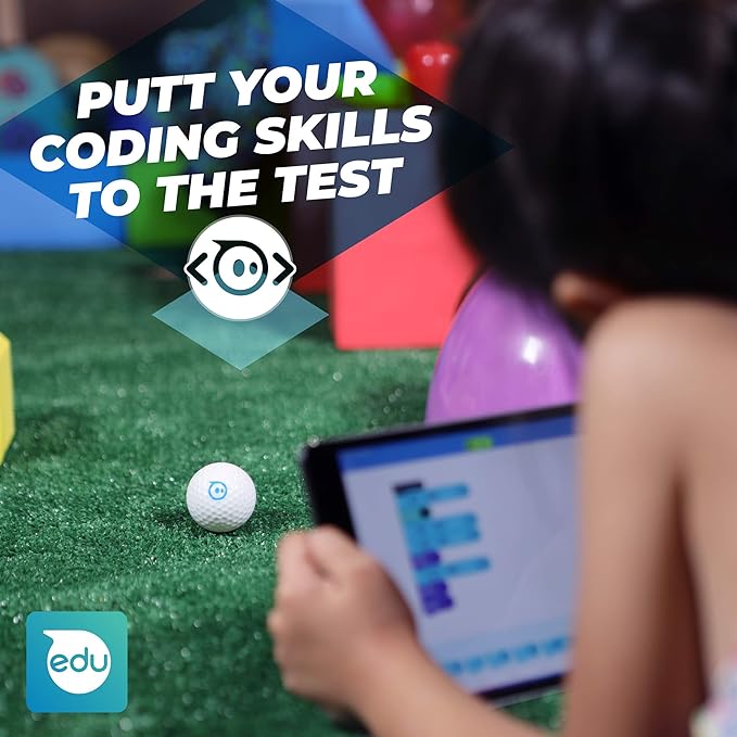 Sphero Mini Golf (White) - Coding Robot Ball - Educational Coding and Gaming for Kids and Teens - Bluetooth Connectivity - Interactive and Fun Learning Experience for Ages 8+