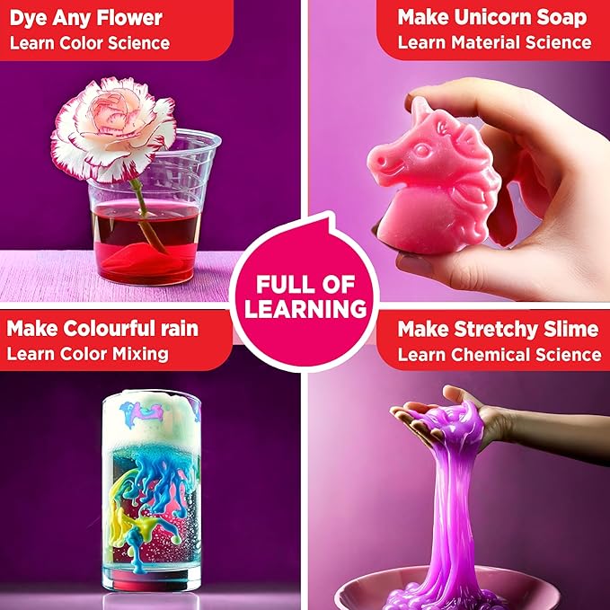Doctor Jupiter Girls' Science Kit, Chemistry Set for Kids Ages 8-10-12-14 | Birthday Gift Ideas for 8,9,10+ Year Old Girls | STEM Toy Kit with 50+ Experiments | Learning & Educational Projects