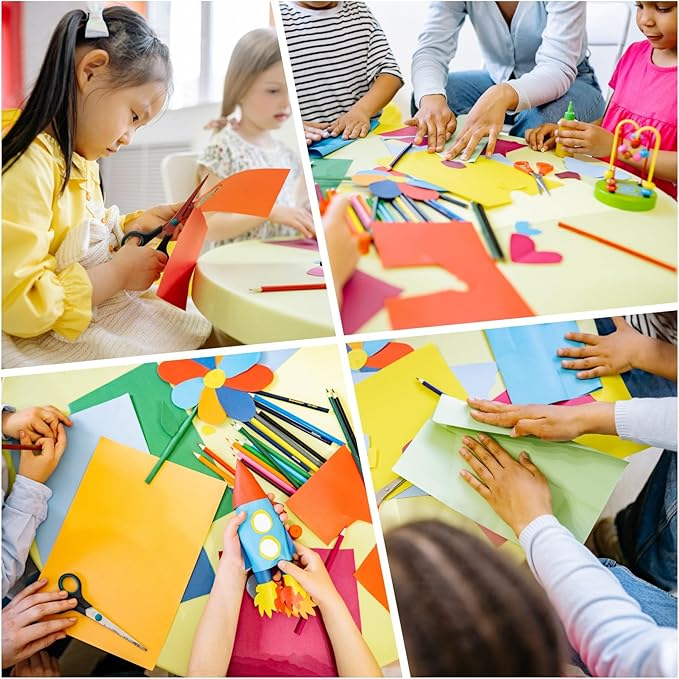 600 Sheets Colored Paper A4 Origami Printer Copy Multipurpose Printing Paper for DIY Craft Scrapbook Office 8.3" X 11.7", 10 Assorted Colors(70 gsm)