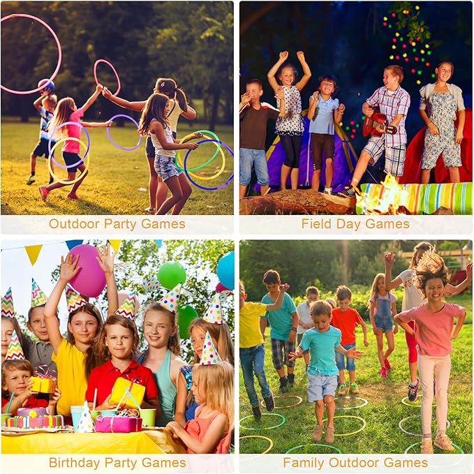 Potato Sack Race Bags - 32PCS Outdoor Games Sack Race Bags for Adults and Kids,3 Legged Race Bands,Egg Spoon Relay Race,Bean Bag Toss,Party Games for Kids,Field Day Games for Adults