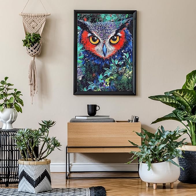 Jigsaw Puzzles for Adults 1000 Pieces, Challenging Unique Shaped Puzzle for Game Night Family Home Decor Wall Display, 20x27 Inches, Colorful Bird Art Puzzles