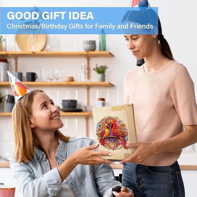 Wooden Puzzles for Adults, Cardinal Building Set Wooden, Irregular Wooden Puzzles Adult, Difficult Puzzle Gifts for Puzzle Lover, Xmas Gifts (XL-17.3 * 17.2in - 500pcs)