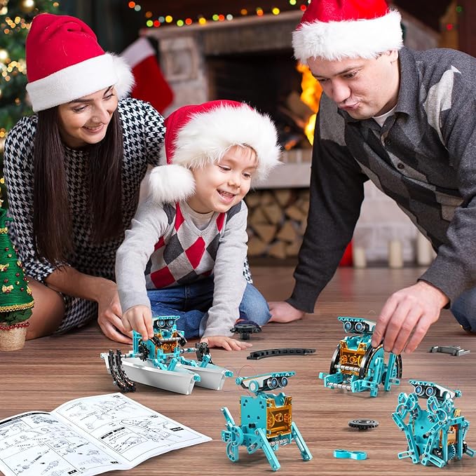 STEM Toys for Ages 8-13, Solar Powered Kits Toys Robotics for Kids Ages 8-12, Educational Building Science Experiment Kit, Boys Gifts for Kids 8 9 10 11 12 13 Years Learning Projects (Blue)