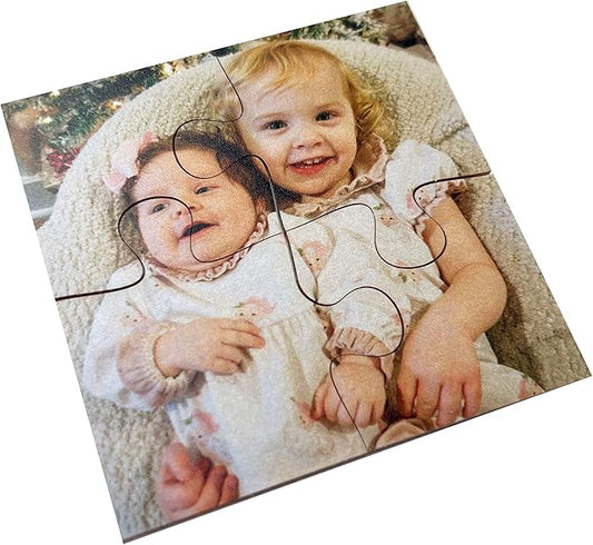 Custom Photo Puzzle from Picture | Upload Your Photo and Choose Color | 4 Piece Personalized Puzzle for Kids Toddlers Acrylic Puzzle Birthday Gifts for Toddler Boy Girl