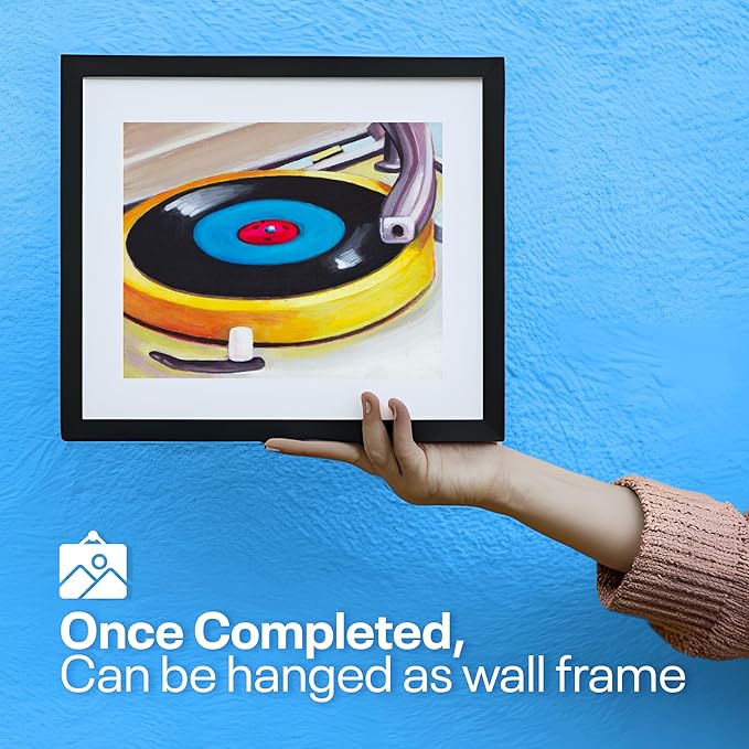 Painting4Real DIY Painting Class Kit for Adults with Video Tutorials: Learn to Paint DJ Play My Song – How to Paint with Acrylics – Painting & Art Supplies – 9 Piece Acrylic Paint Set