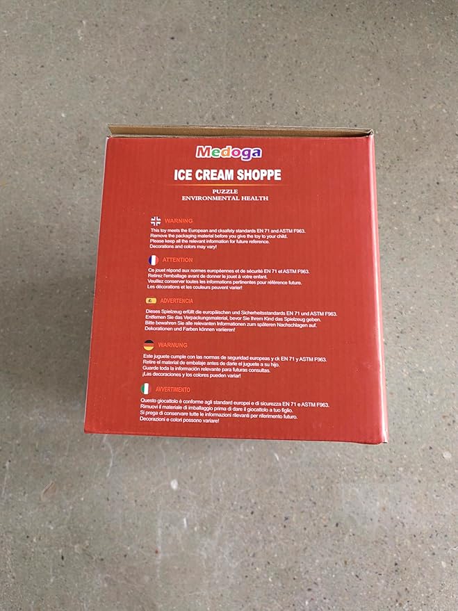 Wooden Ice Cream Toy, 3-in-1 Ice Cream Counter with Coffee Maker 28 PCS Toddler Pretend Play Kitchen Accessories Wooden Toys for 3 4 5 6 Year Old Girl or Boy (Ice Cream)