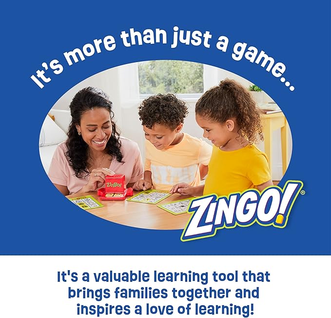 ThinkFun Zingo Bingo Award Winning Preschool Game for Pre-Readers and Early Readers Age 4 and Up - One of the Most Popular Board Games for Boys and Girls and their Parents (97700)