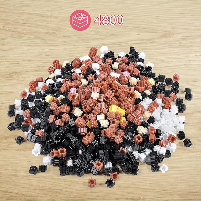 Cat Building Blocks Sets 3D Puzzles Toys Ornaments, 4800pcs Particle Building Blocks, Improve Thinking Concentration, Kids Toys Gifts