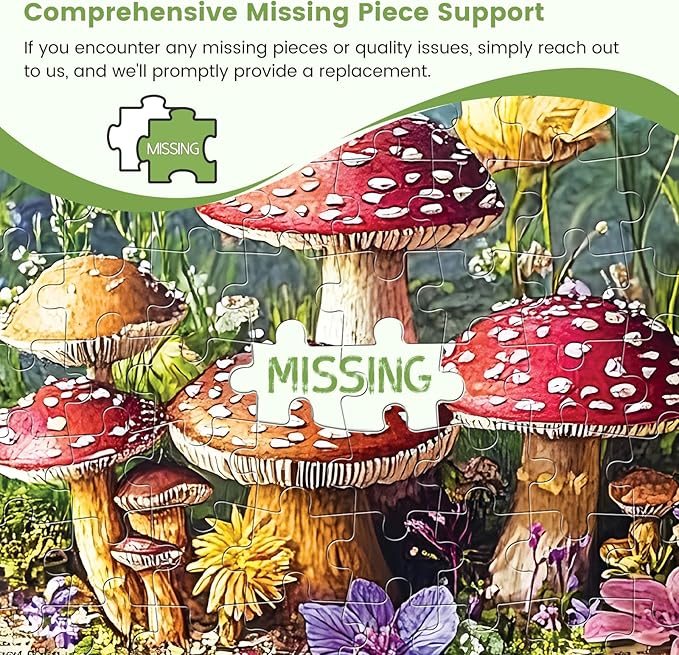 500 Piece Jigsaw Puzzles for Adults, Colorful Fantasy Mushroom Book Puzzles for Adults, Fun and Challenging Puzzle for Family Time, Relaxing Gift for Adults, Kids, Seniors, 20.5 x 15 in