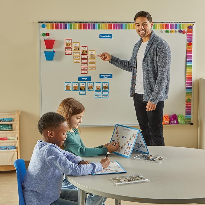 hand2mind Desktop Magnetic Sound Wall Boards, Letter Sounds, Phonics & Phonemic Awareness, Speech Therapy Materials, Science of Reading Manipulatives, Teacher Supplies for Classroom (Set of 6)