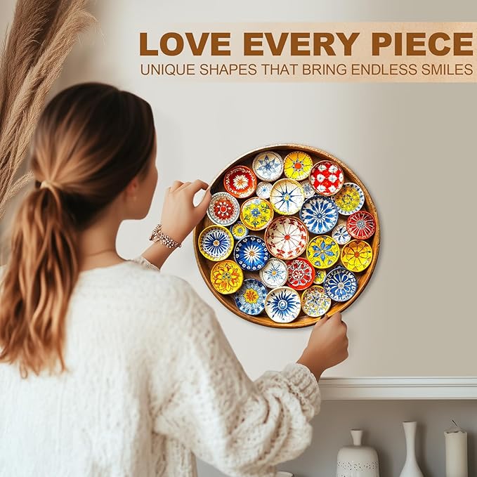 Wooden Puzzles for Adults - 200 Pieces Andalusian Tiles-Spain Puzzle - Unique Shapes Wooden Jigsaw Puzzles for Adults - Eco-Friendly Puzzle Home Office Decor (M-11.4 * 11.3in)