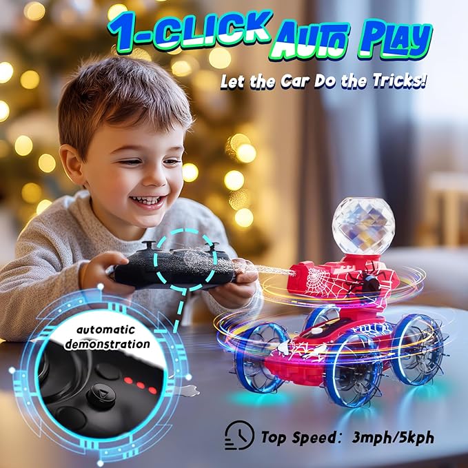 Amphibious Remote Control Car with Water Gun, Waterproof Spider RC Cars & RC Boat for Kids, Pool & Beach Water Toys for Summer Outdoor Play 3 4 5 6 7 8 9 Years Old Boy Gift
