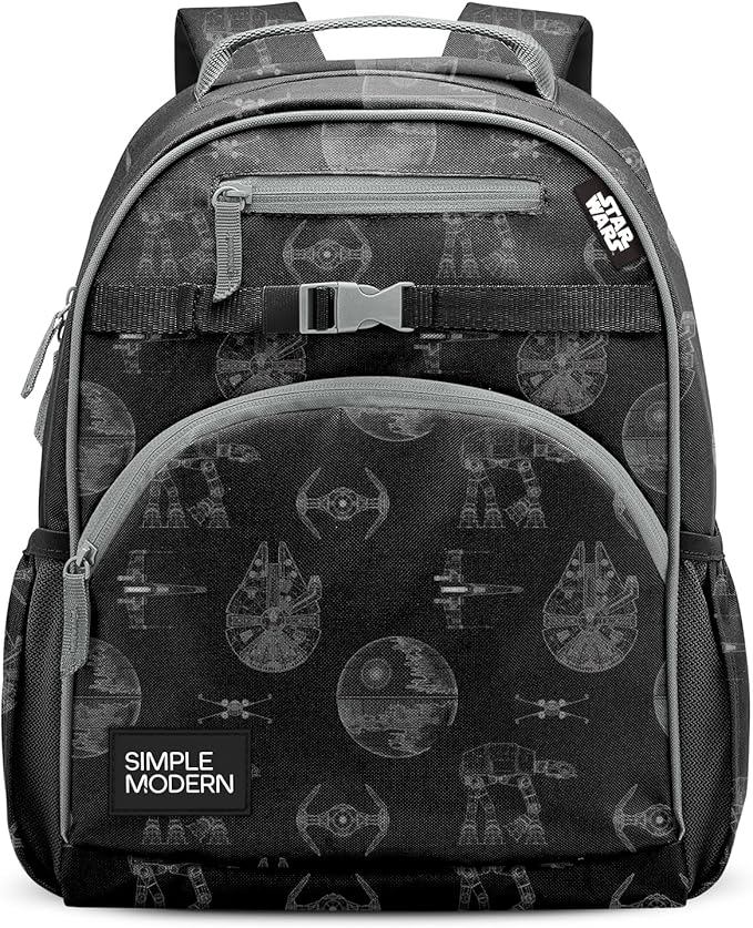 Simple Modern Medium Star Wars Toddler Backpack for School Girls and Boys | Kindergarten Elementary Kids Backpack | Fletcher Collection | Kids - 15" tall | Star Wars Vehicle Schematics