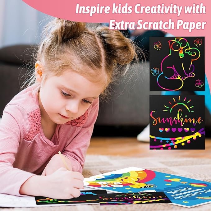 iBayam Art Case Coloring Set - (251ct), Art Kit for Kids, Toys for Girls & Boys, Art Supplies Set, Gift for Kids with Trifold Easel, Scratch Paper, Sketching/Coloring Book, Crayons Pencils