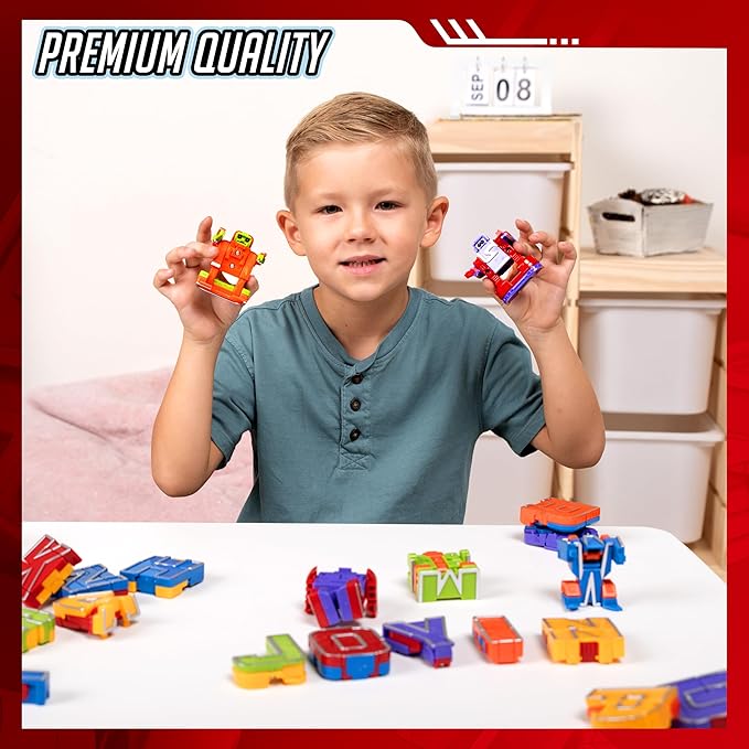 JOYIN Alphabet Robots Toys for Kids, ABC Learning Toys, Alphabots, Letters, Toddlers Education Toy, Carnival Prizes, Christmas, Treasure Box and Prize for Classroom