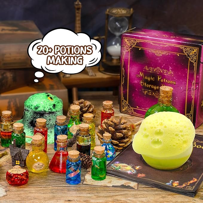 LDomet Science Magic Potions Kit for Kids, 20+ Potion Experiments Making, Fairy Magic Potions Craft Kit for Age 8-12, Creative Educational Birthday Christmas Gift