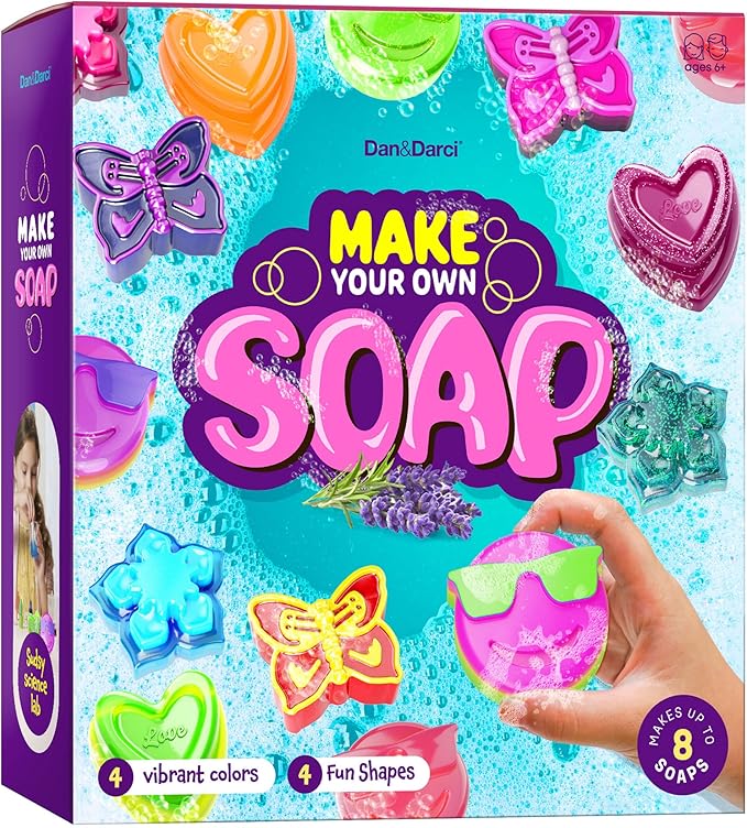 Dan&Darci Soap Making Kit for Kids - Crafts Science Toys - Birthday Gifts for Girls and Boys Age 6-12 Years Girl DIY Kits - Best Educational Craft Activity Gift for 6-12 Year Old Kid