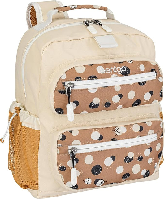 Bentgo Kids Backpack (Whimsy & Wonder Collection) - Lightweight 14’’ for School, Travel & Daycare - Ideal for Kids 4+, Durable & Water-Resistant, Roomy Interior, Loop for Lunch Bag (Spots & Dots)