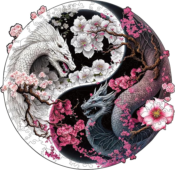 Wooden Puzzles for Adults, Dragon Wood Puzzles 200 Pieces, Irregular Animal Shaped Unique Wooden Jigsaw Puzzles, Creative Ghristmas Gift for Teenagers and Adults