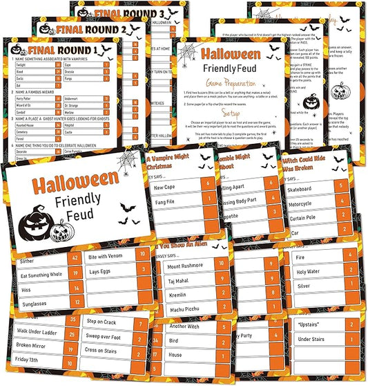 Halloween Games for Adults, Halloween Family Feud Game for Adult, Halloween Party Activity, Halloween Party Ideas-HLWF01